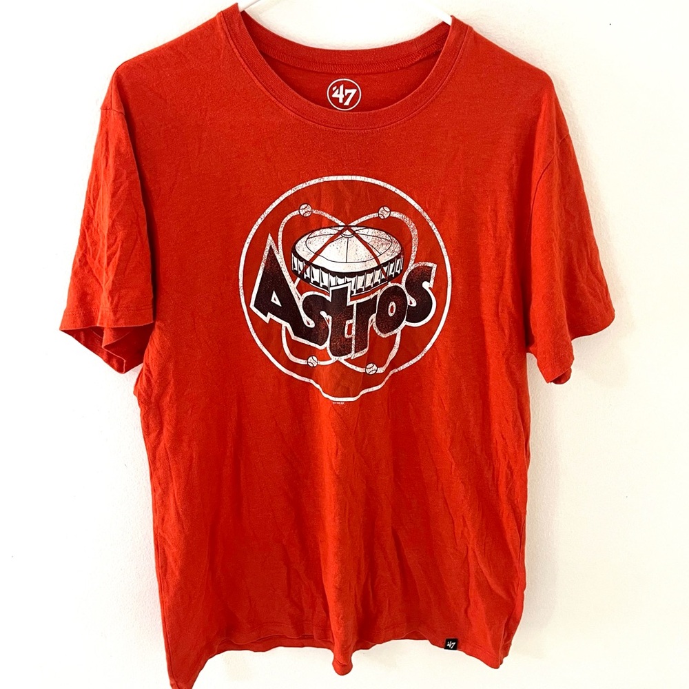 47 Brand Vintage Houston Astros Cooperstown Grit T-Shirt, Size: Large